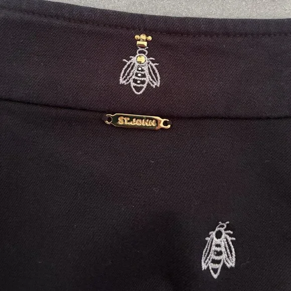 St. John Sport by Marie Gray Black Bee Embroidered Jacket - FREE SHIPPING! - Picture 7 of 7